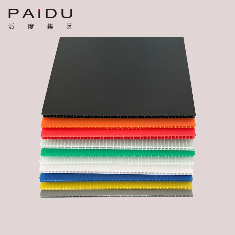 Paidu Group Factory Polypropylene Pp Eco-friendly 48x96 4x8 Material Twin Wall Proplex Corrugated Plastic Sheet / Board