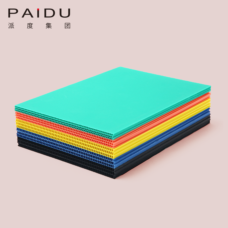 Paidu Group Factory Polypropylene Pp Eco-friendly 48x96 4x8 Material Twin Wall Proplex Corrugated Plastic Sheet / Board